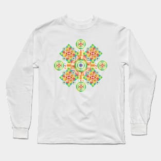 Pretty Pastel Geometric Long Sleeve T-Shirt